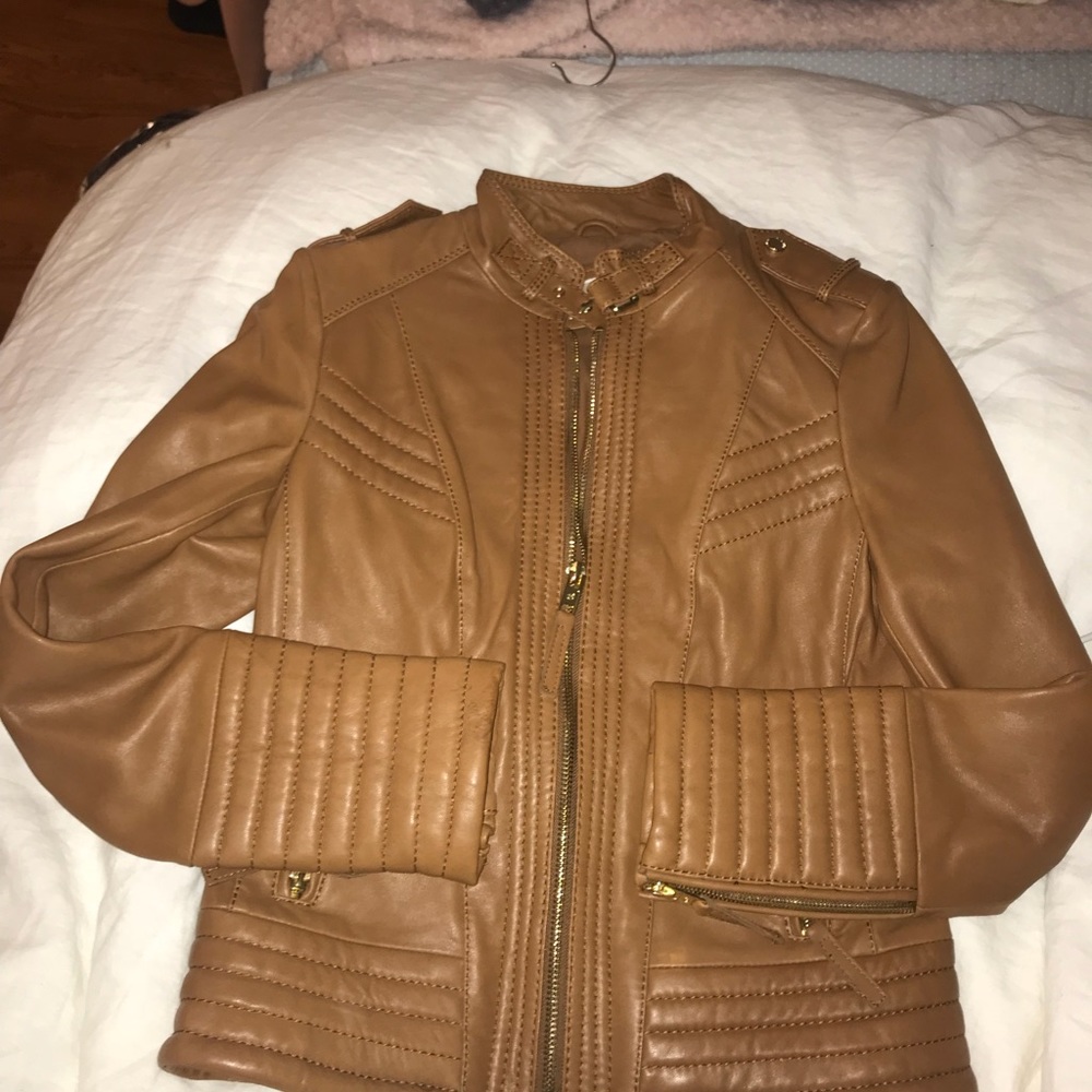 Michael Kors 100% leather jacket NWOT NEVER WORN